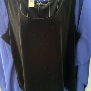 Talbots Black Velvet Tank Top